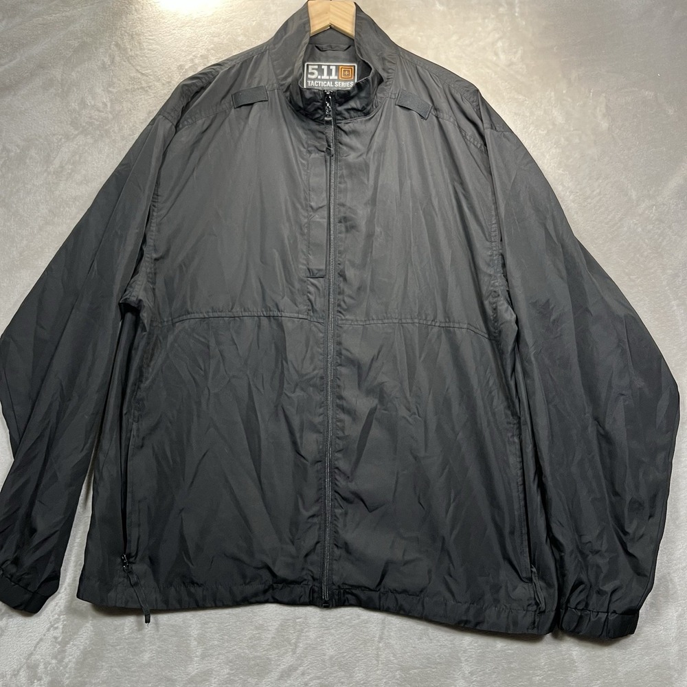5.11 Tactical Packable Jacket Mens XL Black Windbreaker Lightweight Utility